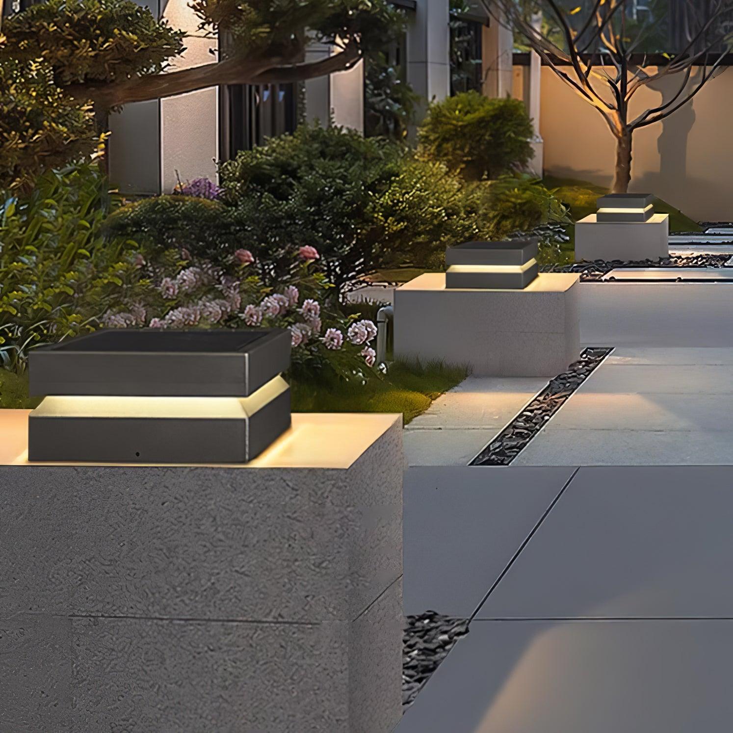 Square Post Outdoor Light - Waterproof Garden Lamp for Pathway