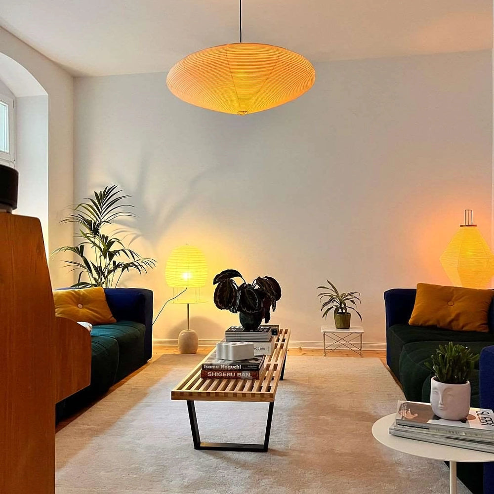 Mulberry Washi Pendelleuchte – Sanftes handgefertigtes Licht für warmes Wohndekor