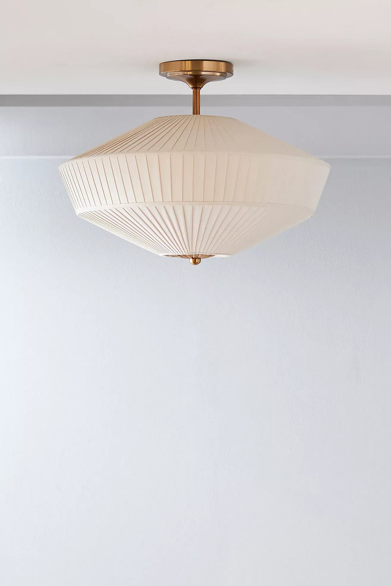 Elumina Silk Semi-Flush Mount - Modern Fabric Ceiling Light Fixture