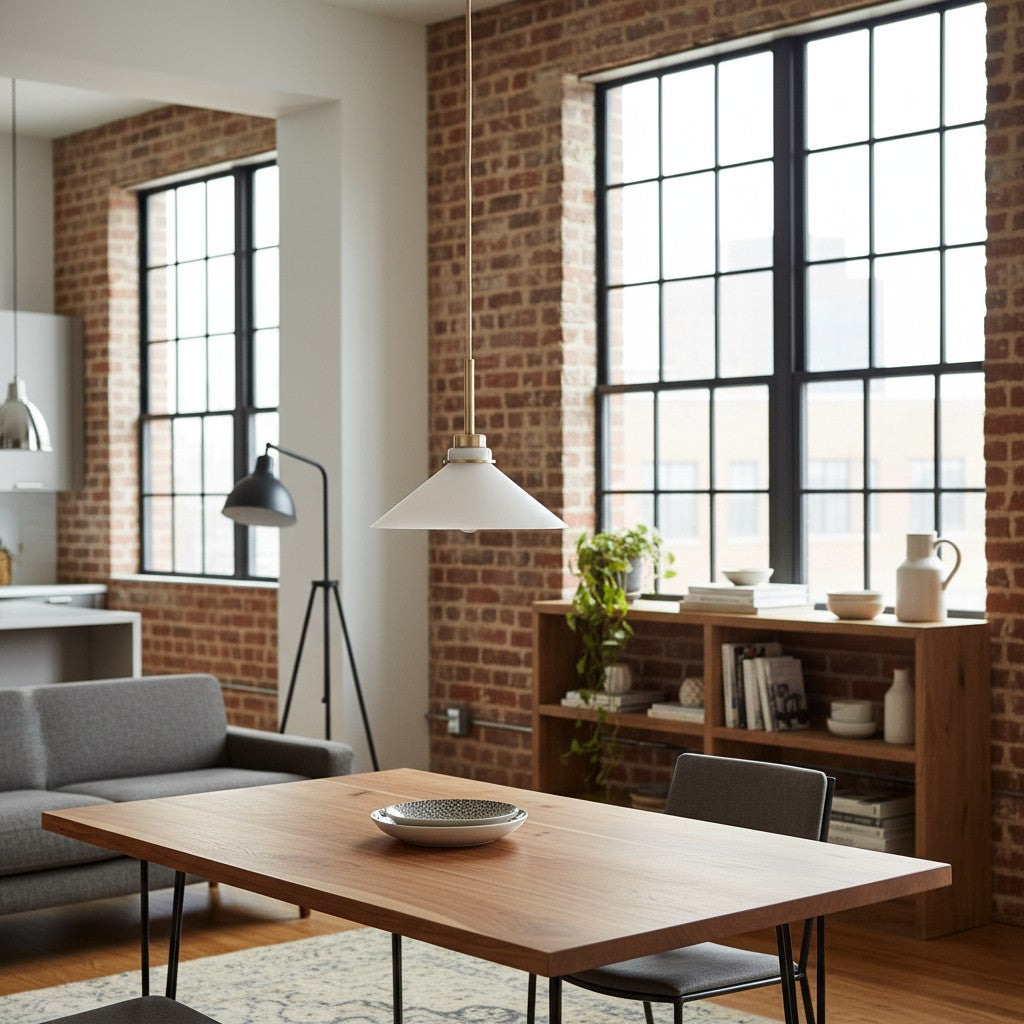 Aurenza Moderne Bauernhaus-Pendelleuchte – Verstellbarer Schirm für warmes Ambiente