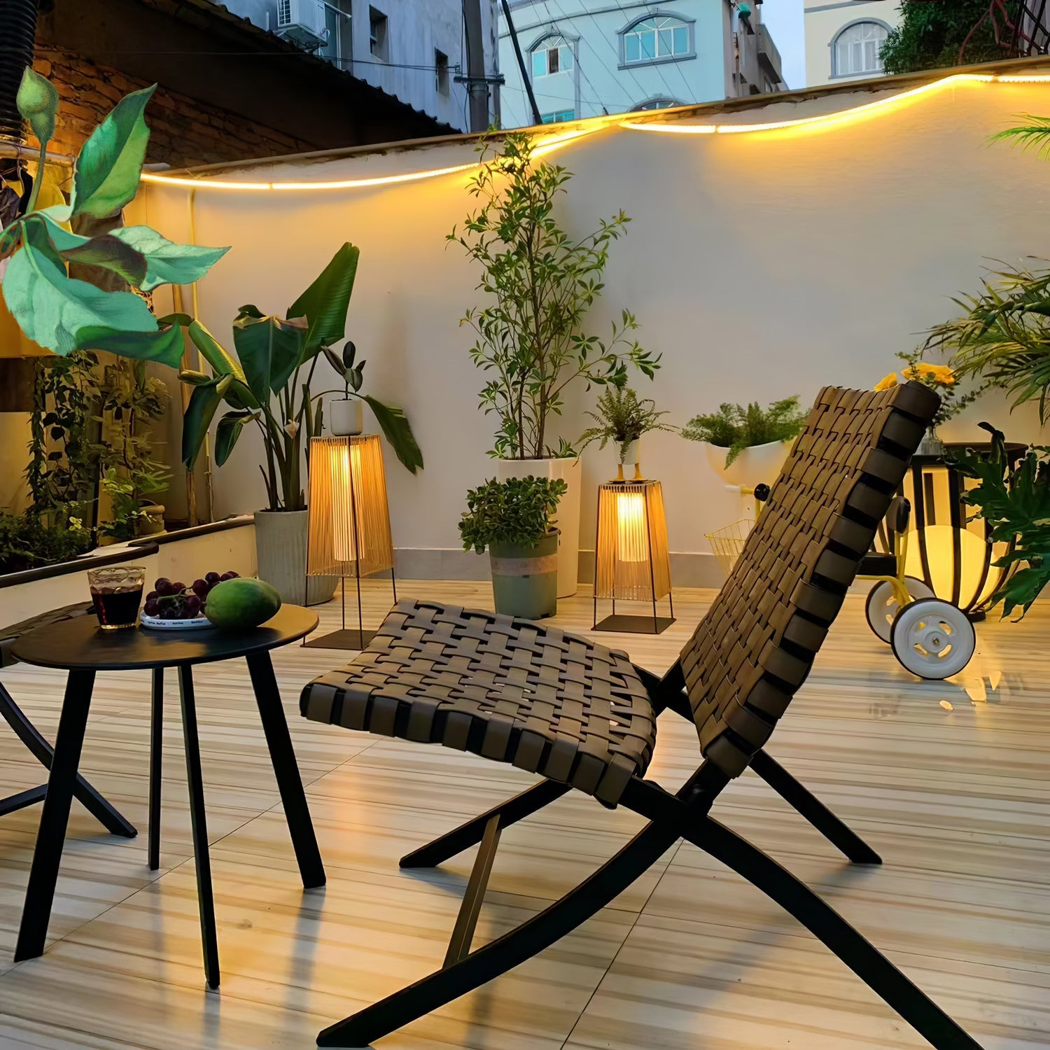 Plastic Rattan Outdoor Post Light - Solar Post Lamp Ideal