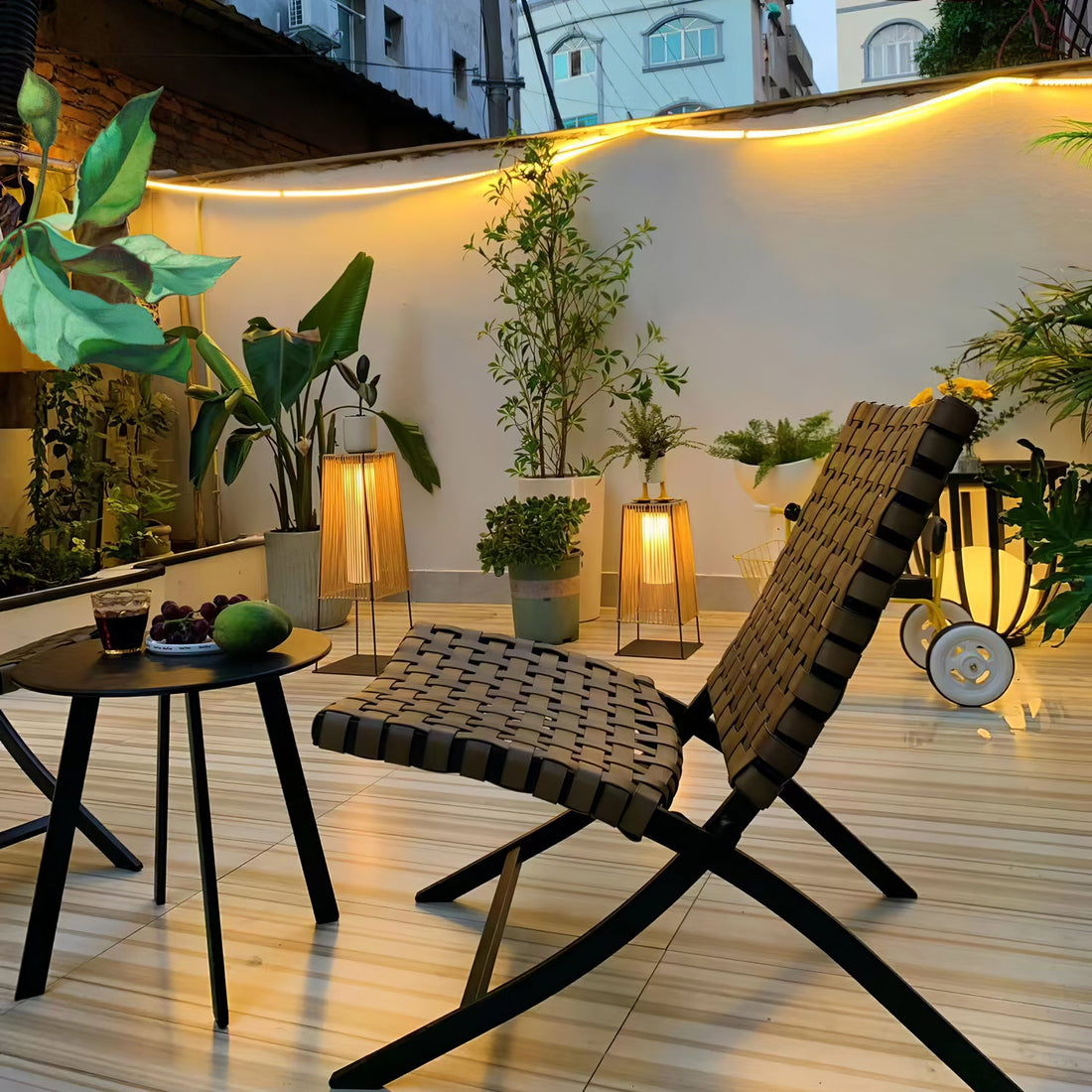 Kunststoff-Rattan-Außenpfostenleuchte - Solar-Pfostenlampe Ideal