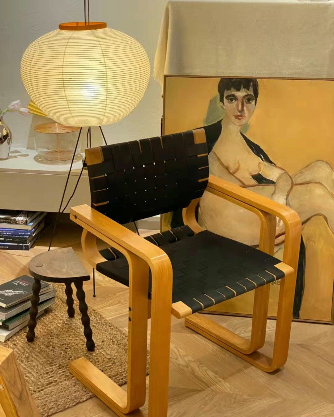 Rice Paper Floor Lamp - Bamboo Frame Soft Light for Living Room