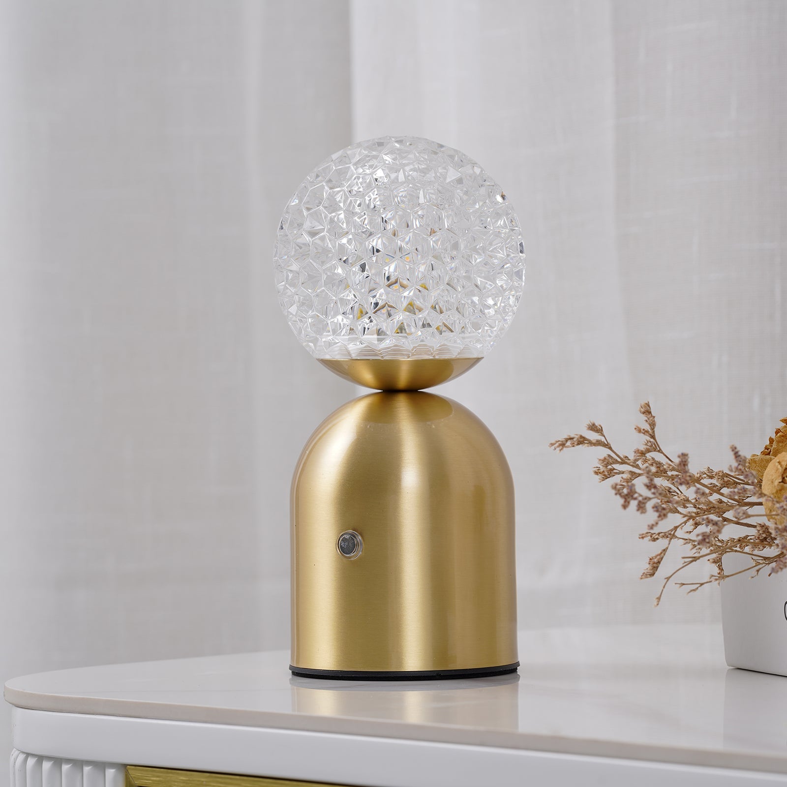 Battery Table Lamp - Modern Acrylic Lampshade Light for Bedroom