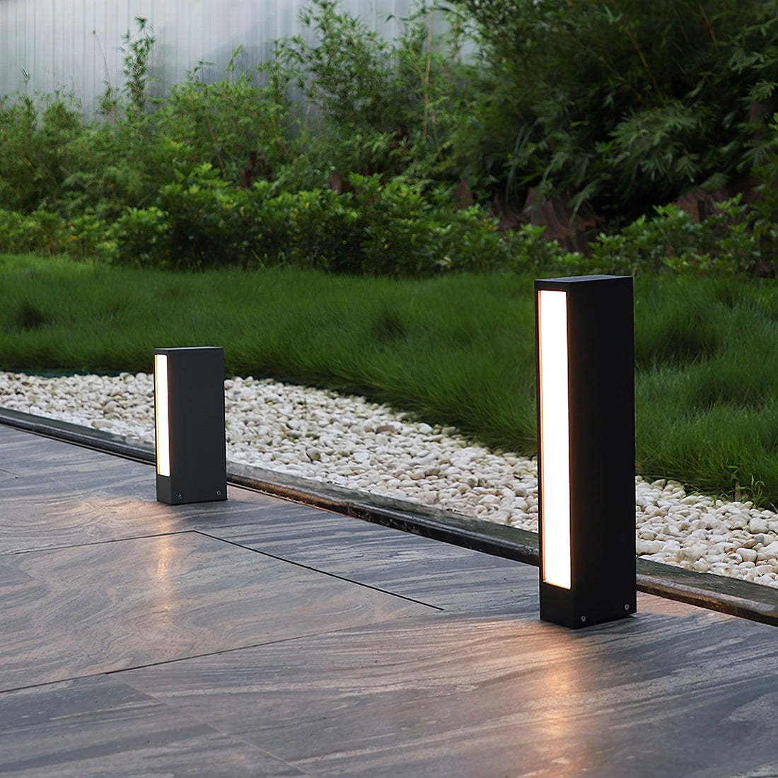 Aluminum Outdoor Post Lamp - Panel-Style Cast Lamp for Patio