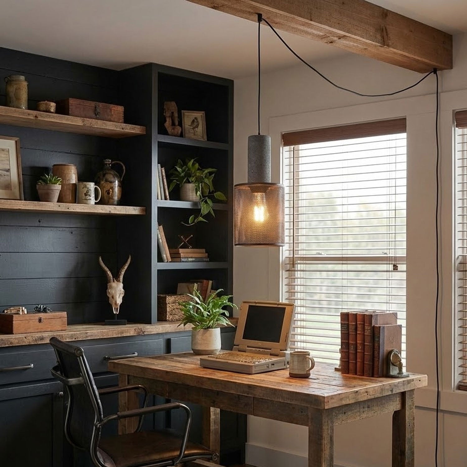 Perforated Iron Plug-In Pendant Light