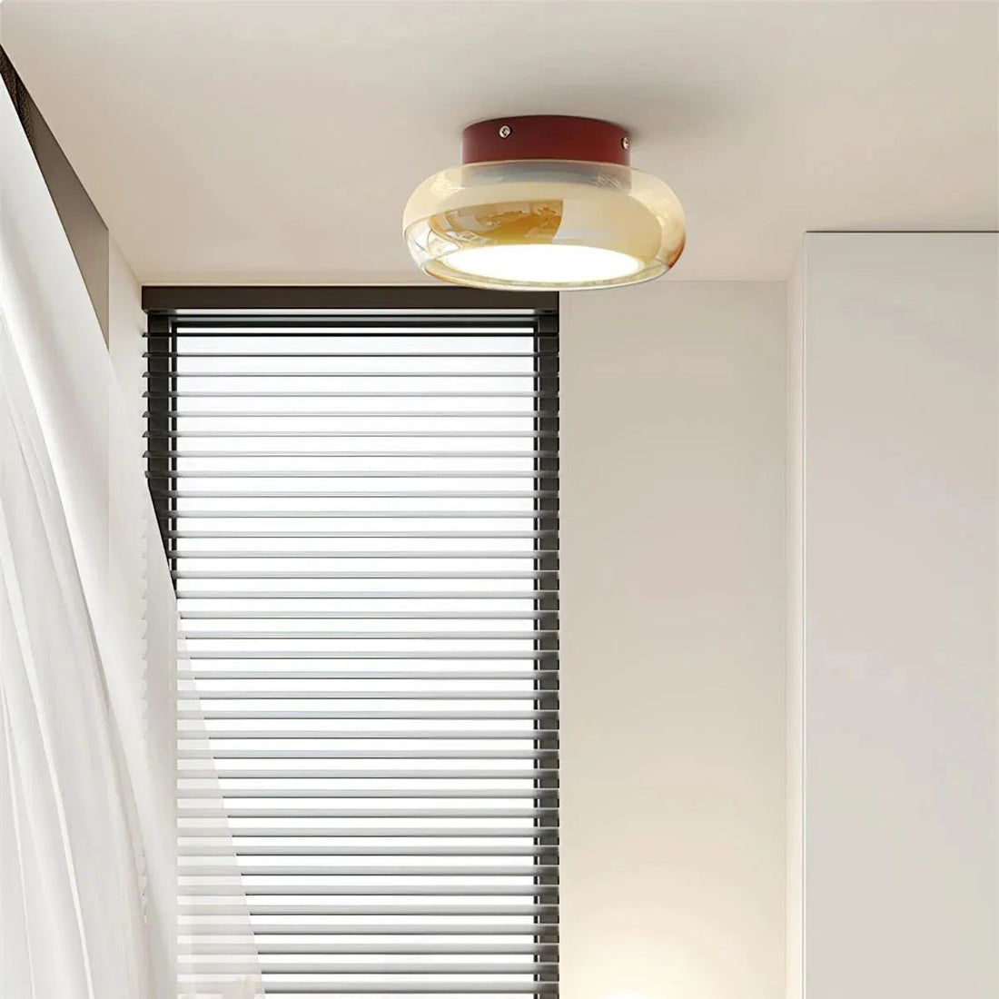 Modern Glass Ceiling Light - Elevate Ambiance Fixture for Living Room