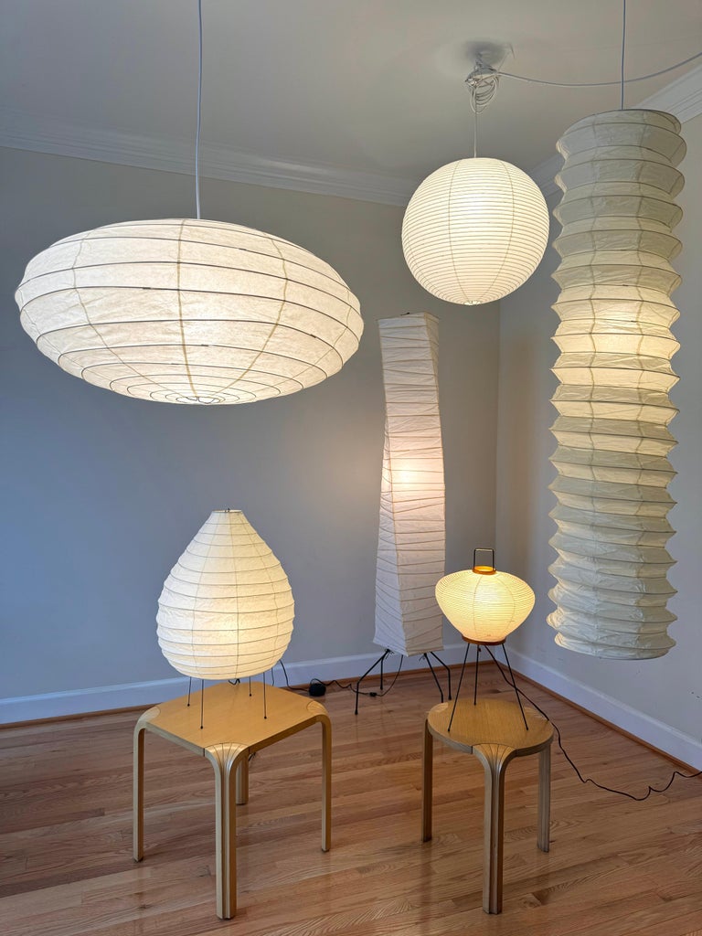 Washi Paper Pendant Lamp - Minimalist Japanese Light for Bedroom Decor