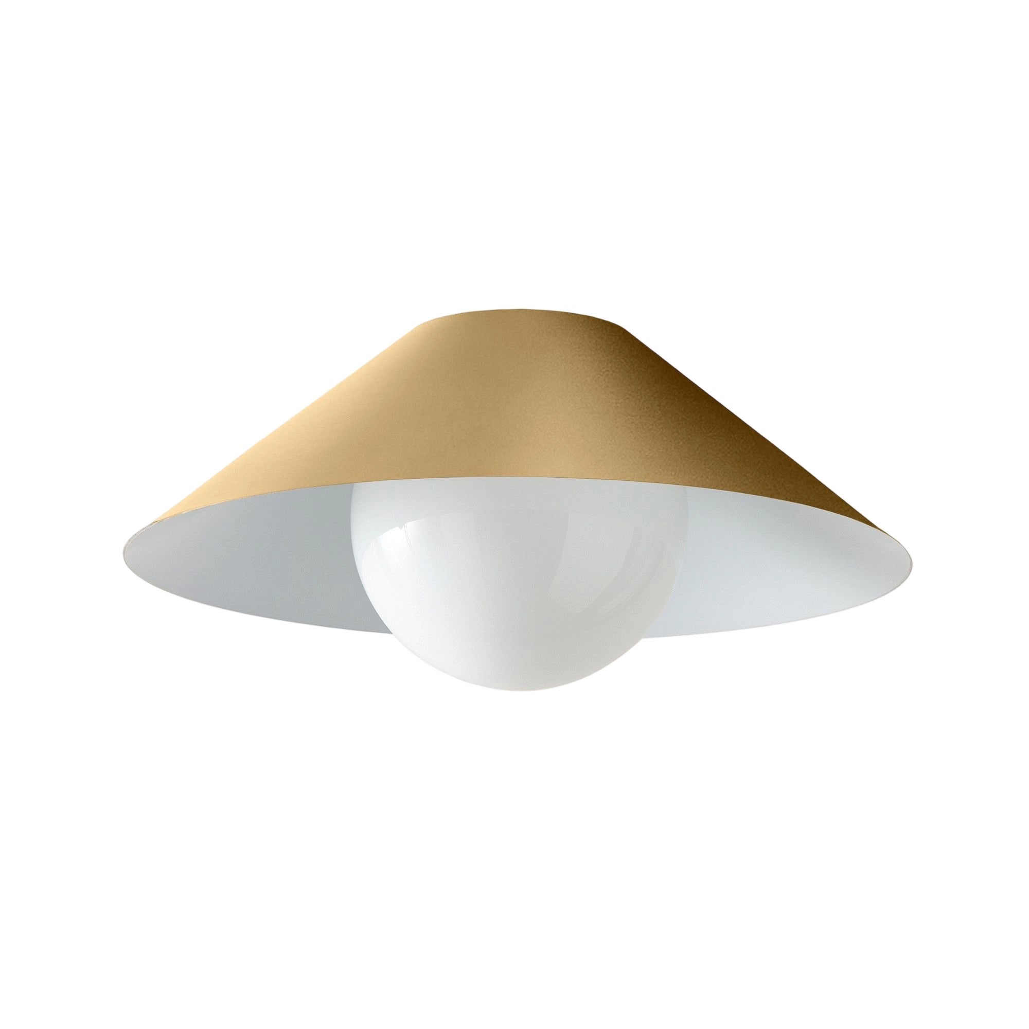 Brivana Metal Semi-Flush Ceiling Light - Modern Cone Lamp for Hallway