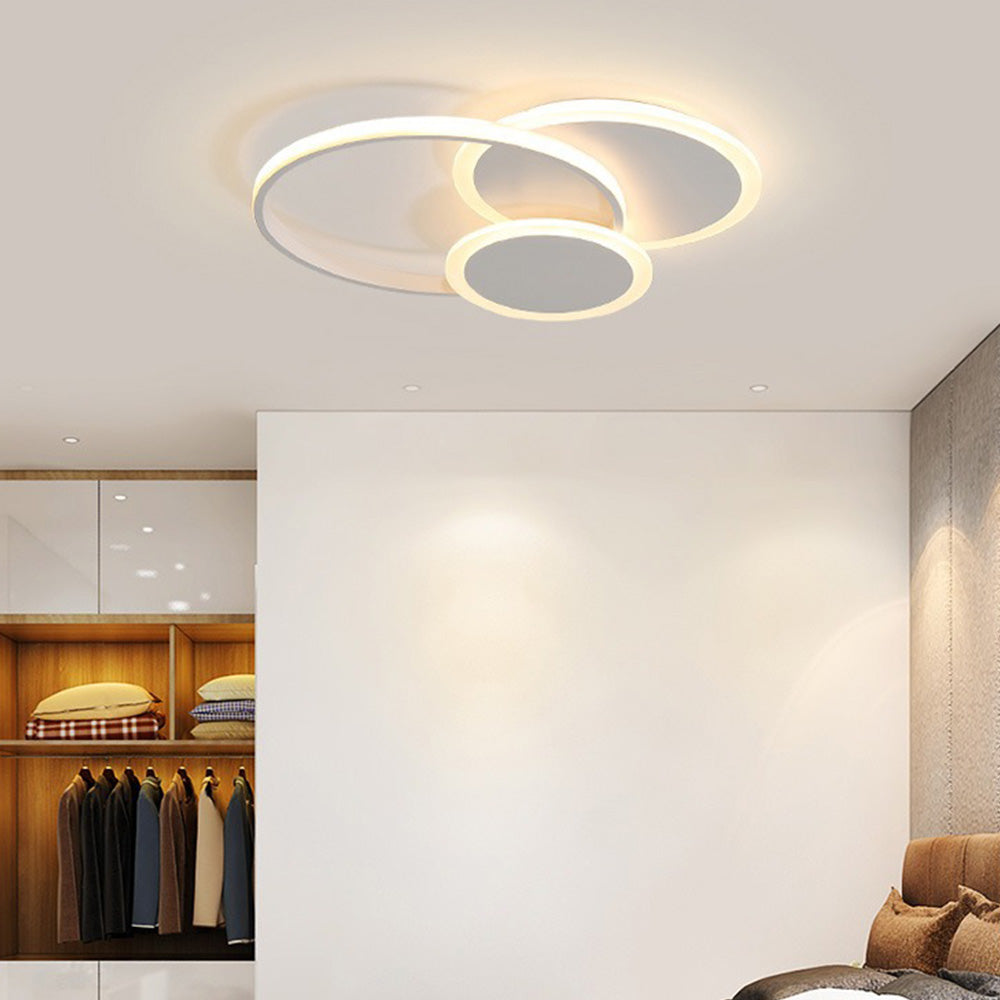 LED Flush Mount Ceiling Lamp - Elegant Acrylic Bedroom Light Fixture