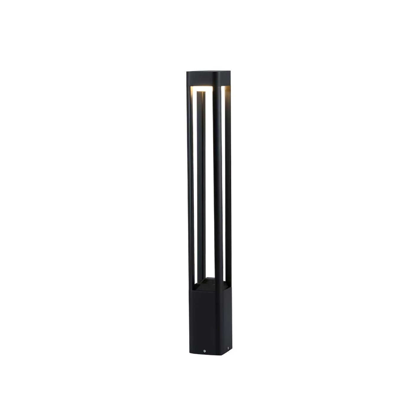 Rectangular Garden Bollard Light - Modern LED Lamp for Pathway