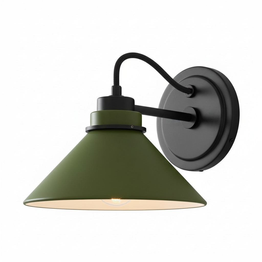 Aurenza Metal Wall Sconce - Farmhouse Tapered Design Wall Light