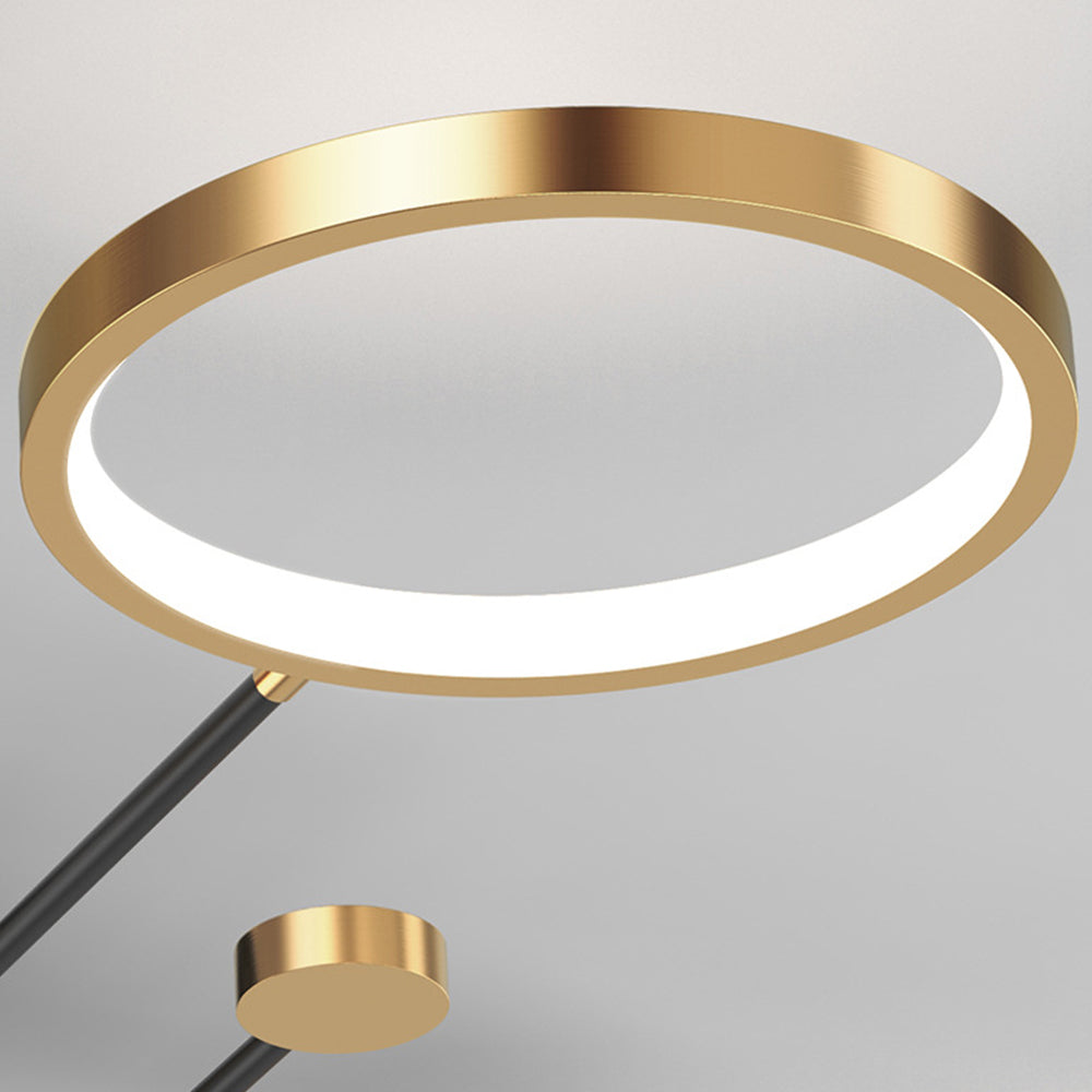 Gold Circle Ceiling Light - Creative LED Living Room Lighting Modern