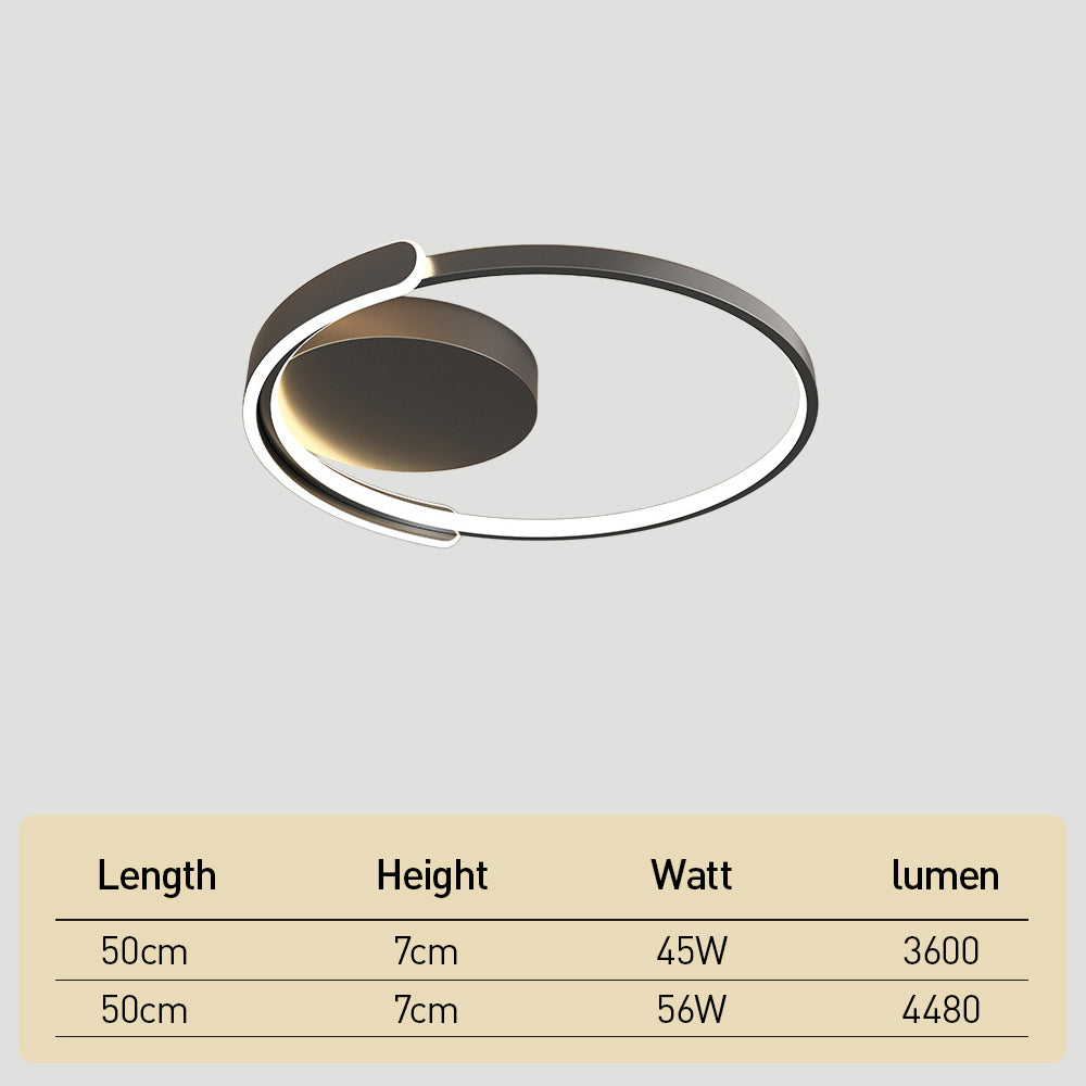 Round LED Ceiling Light - Modern Fixture for Living Room & Dining Room