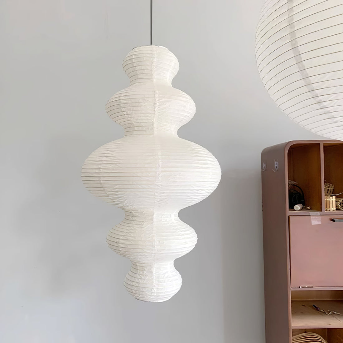 Stacked Mulberry Paper Swag Pendant