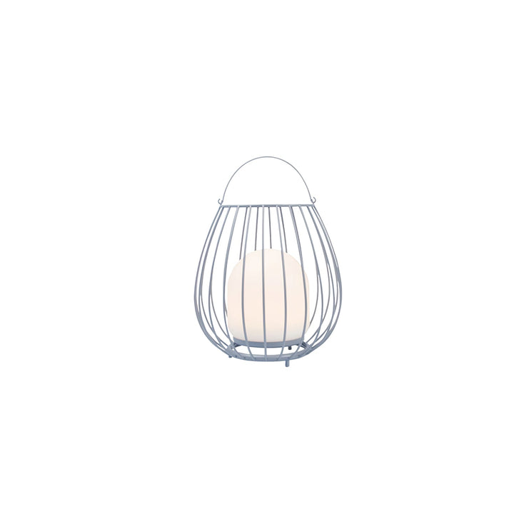 Rechargeable Outdoor Lantern Light - Modern Metal Cage Lamp for Patio