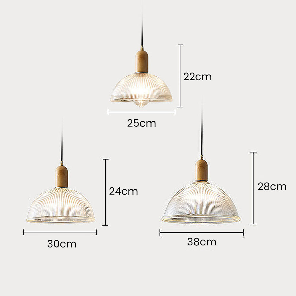 Wabi-Sabi Pendant Light - Clear Glass Bedroom Lighting Modern