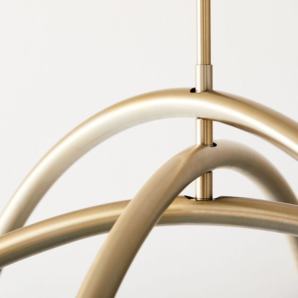 Borvia Rotatable Arm Chandelier - Modern Arc Metal Lamp for Living Room
