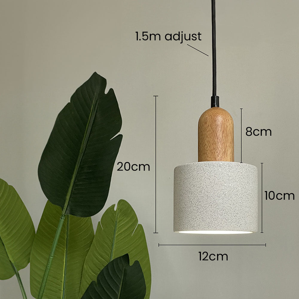 White Stone Pendant Light - Minimalist Kitchen Island Lighting Modern