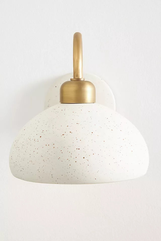 Radiica Speckled Ceramic Sconce - Elegant Wall Light for Bedroom & Hallway