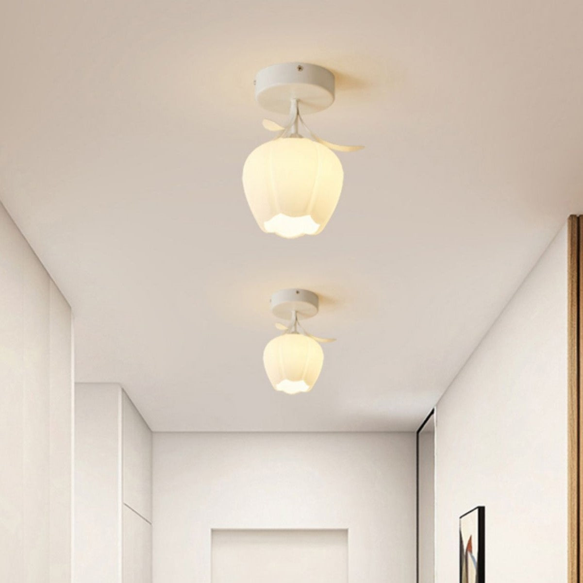 Creative Flower Ceiling Light - Mini Artistic Fixture for Bedroom