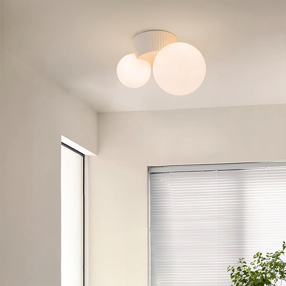 Compact Organic Ceiling Light - Home Fixture for Medium Rooms