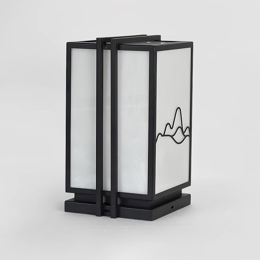 Mountain Outdoor Post Light - Stainless Steel Acrylic Minimalist Lamp