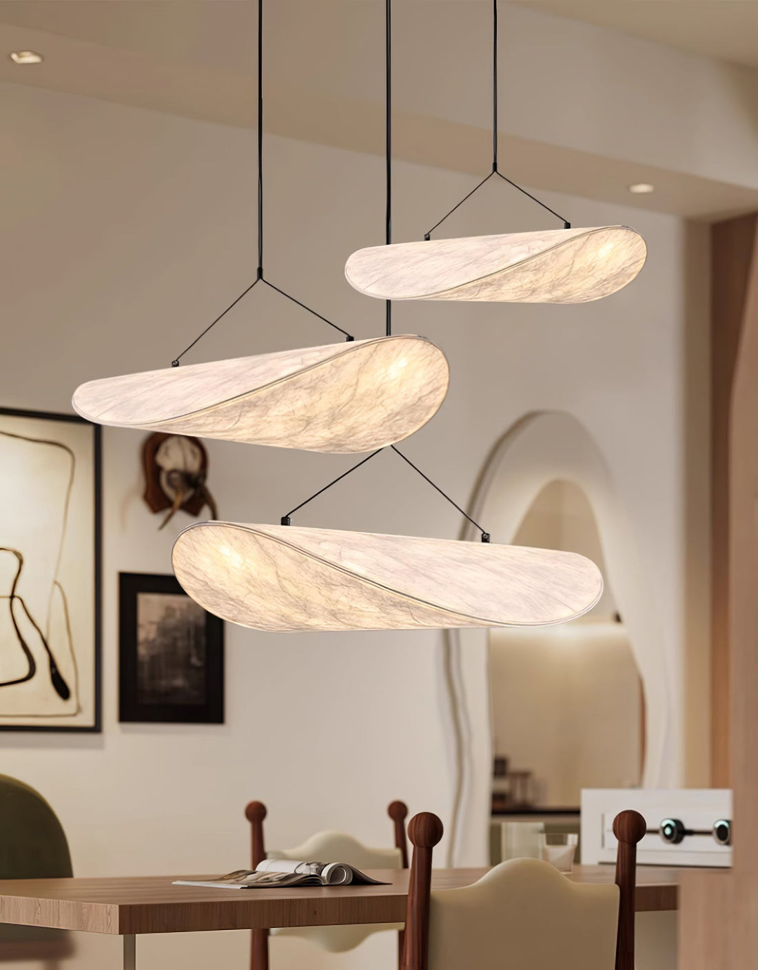 Cloudlike Mulberry Silk Plug-In Pendant Light