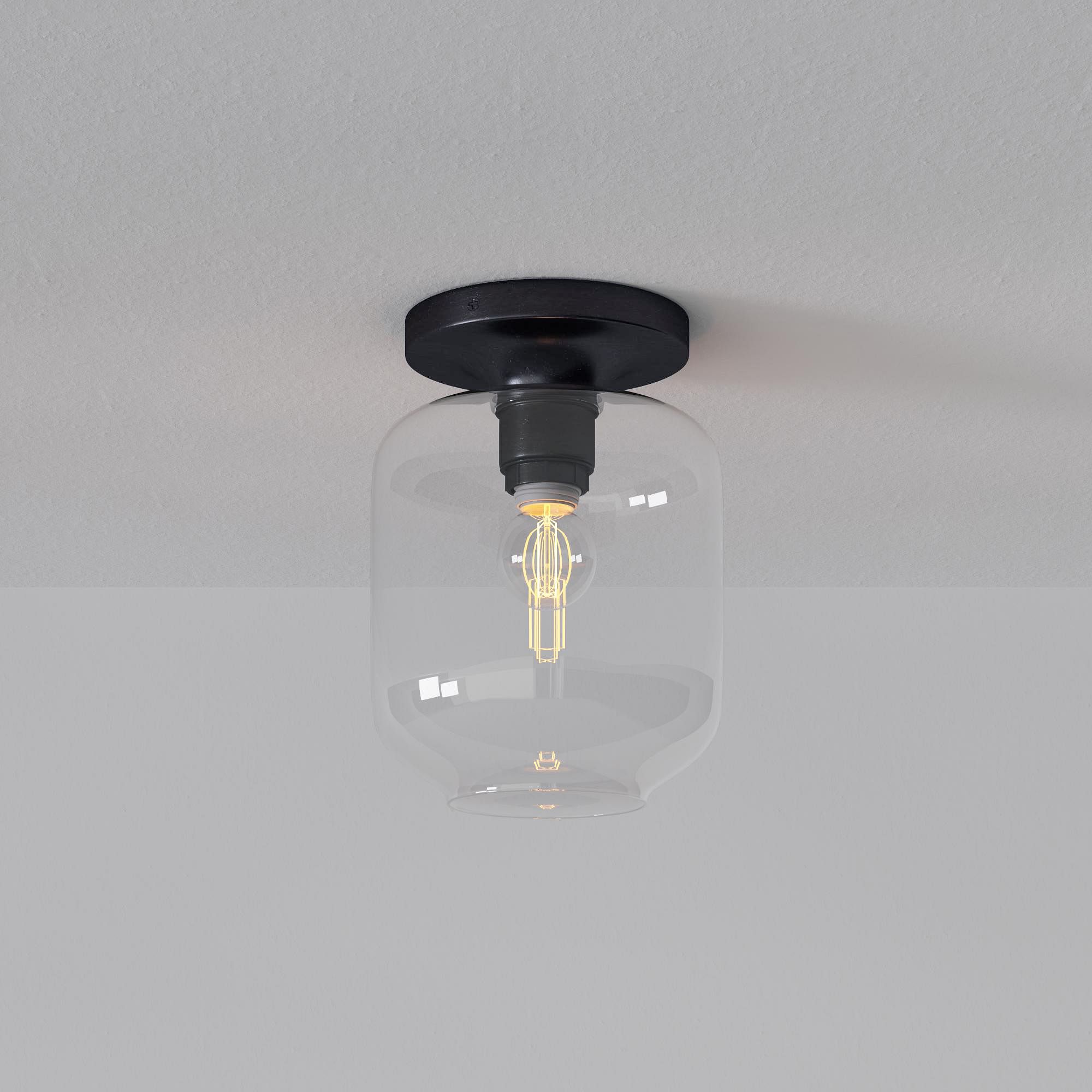 Lumivelle Sculptural Flush Mount Light – Modern Glass Ceiling Lamp