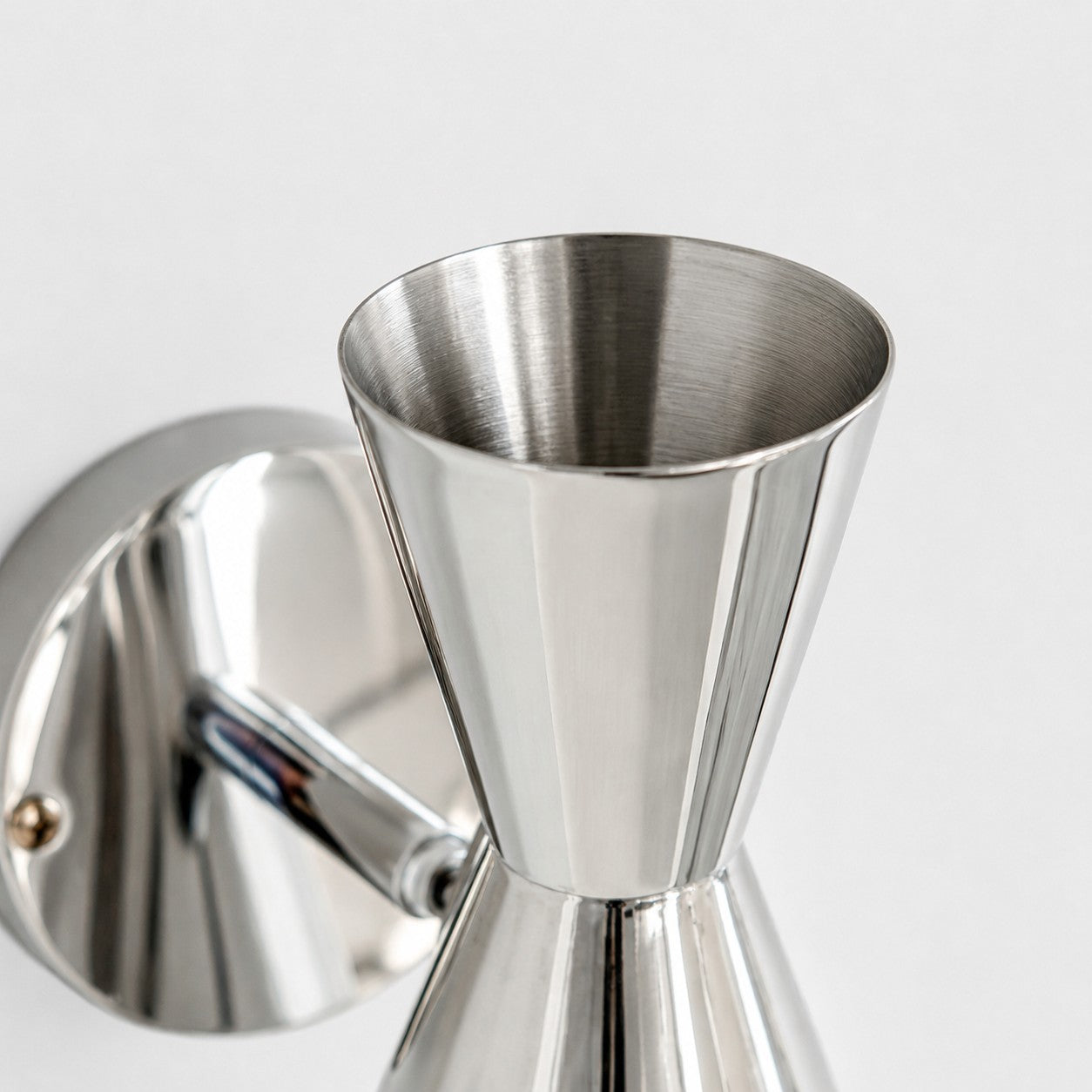 Polished Bauhaus Cone Wall Sconce