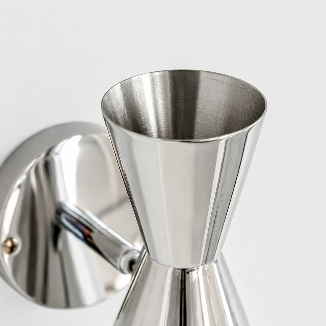 Polished Bauhaus Cone Wall Sconce