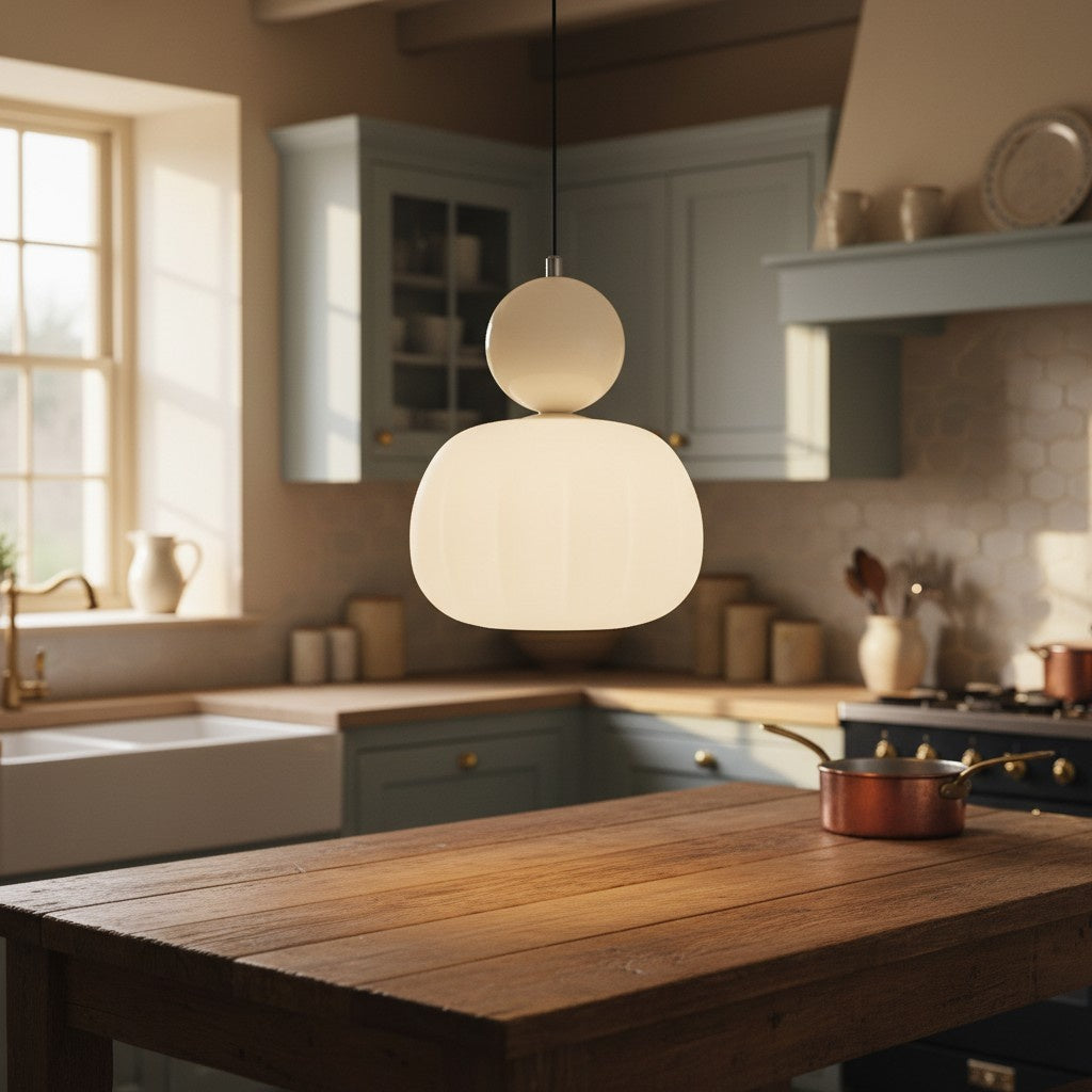 Ornavigo Geometric Art Deco Pendant Light - Modern Bauhaus Orb Style for Kitchen Island