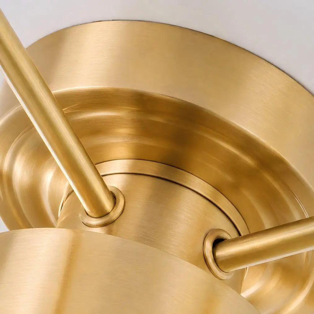 Solid Brass Glass Globe LED Flush Mount Ceiling Light
