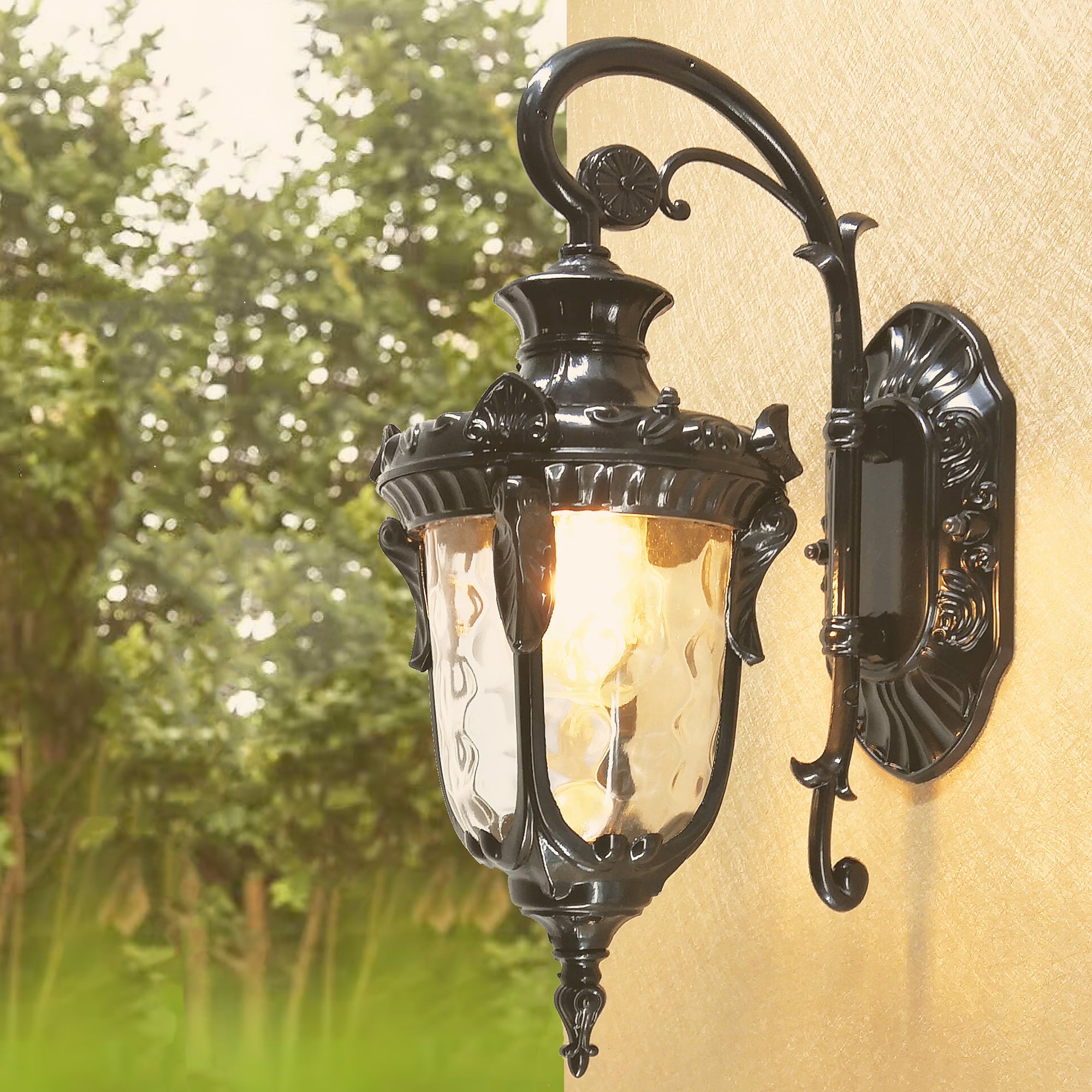 Heritage Outdoor Wall Lamp - Vintage Brass Light for Garden & Patio