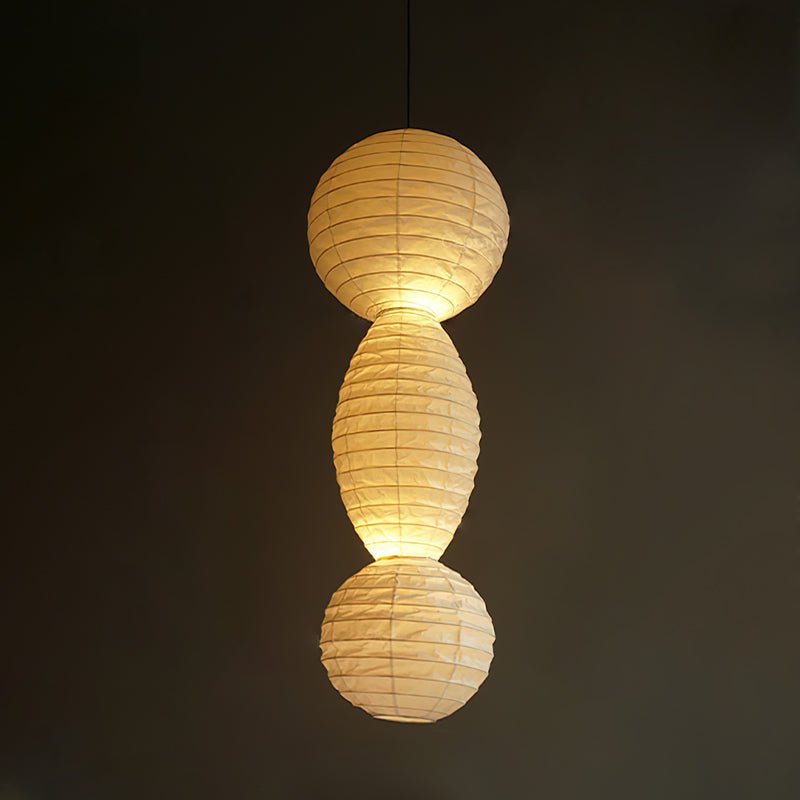 Lantern Series Pendant Lamp - Xuan Paper Layered Lamp for Living Room