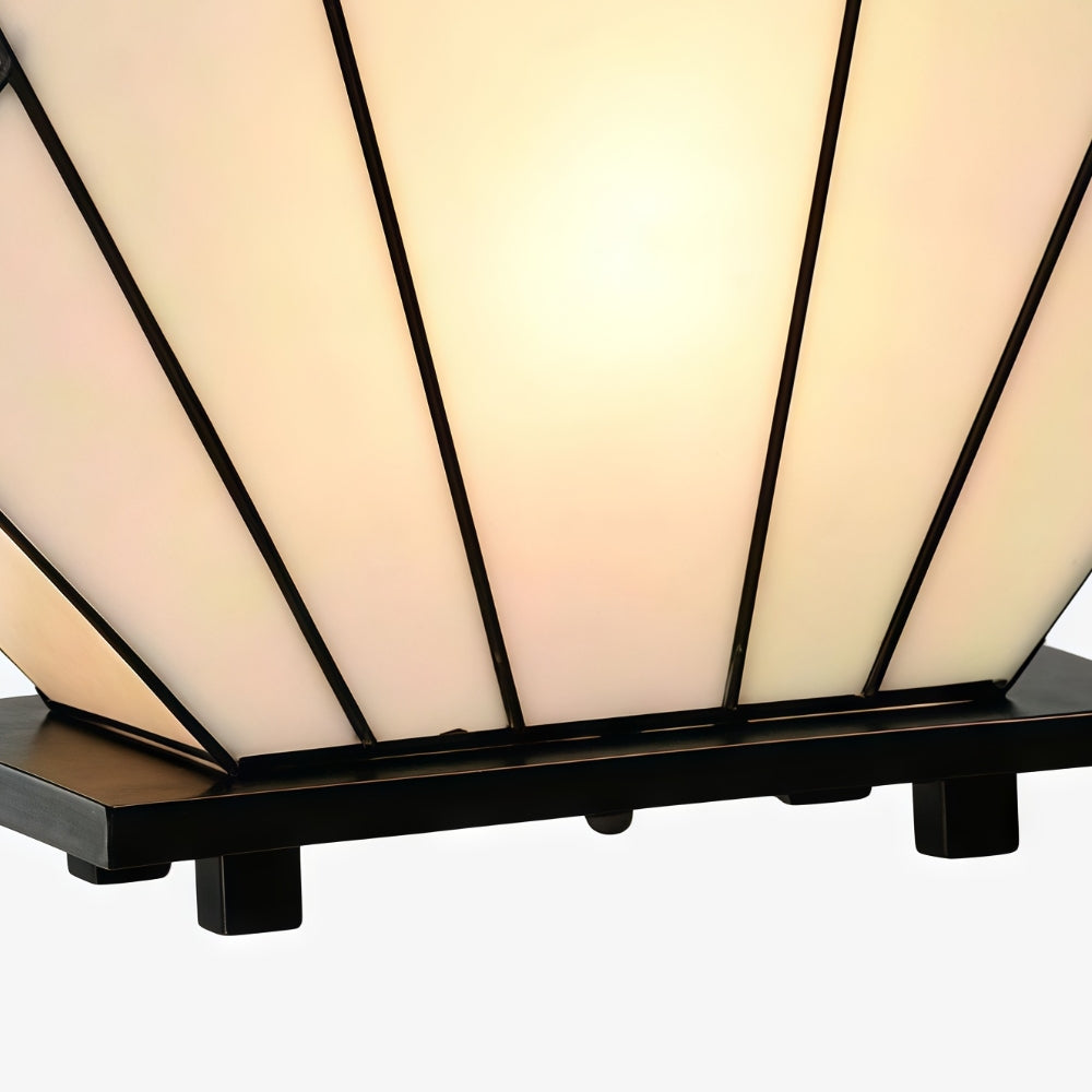 Kelsar Classic Stained Glass Table Lamp – Hand Cut Stained Glass Art Deco Table Lamp for Living Room or Bedroom