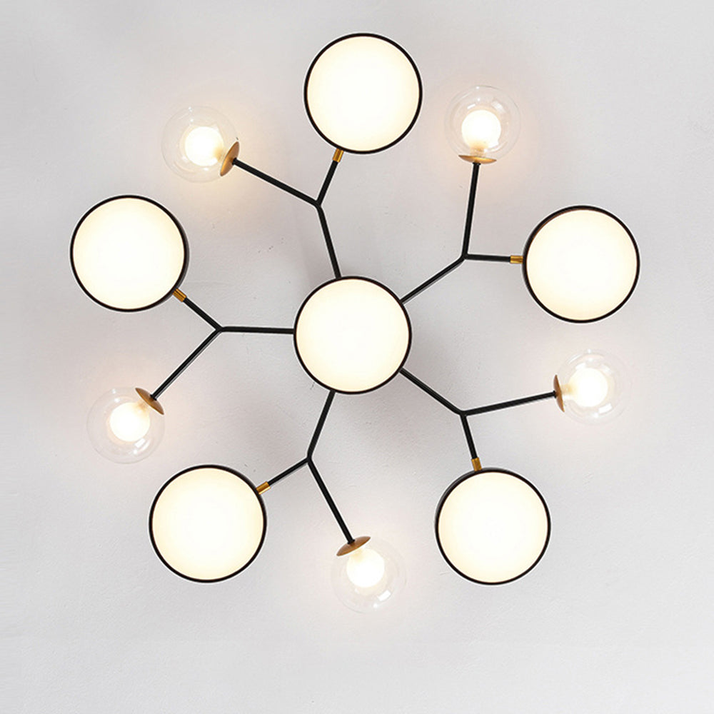 Branch LED Acrylic Ceiling Lamp - Creative Disc Design for Living Room