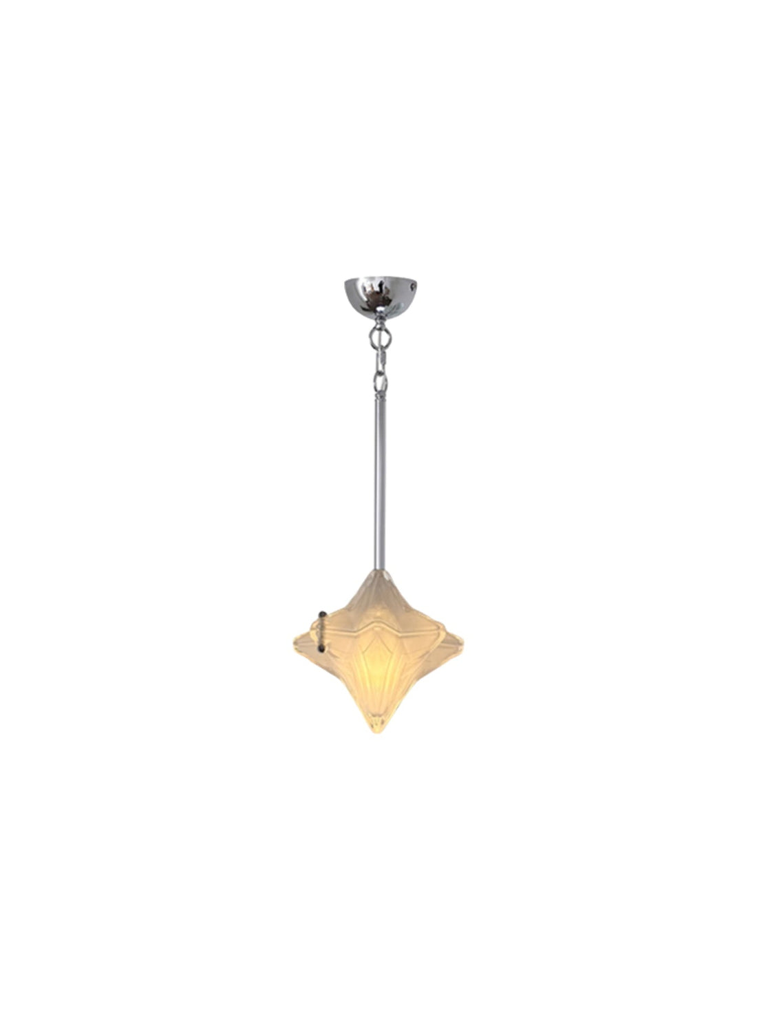 Art Deco Astris Elara Star Pendant Light - Frosted Glass Pendant with Geometric Style