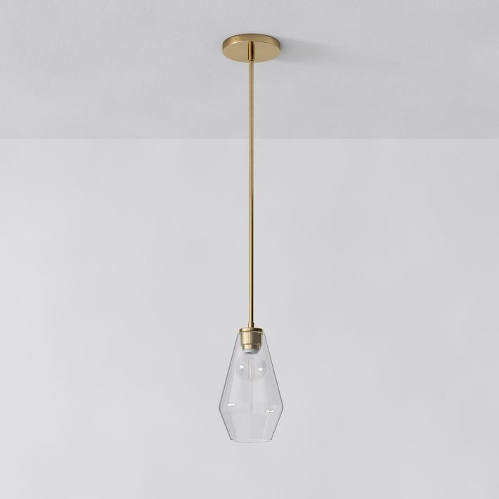 Merin Transparent Glass Sculpture Geometric Pendant Lamp