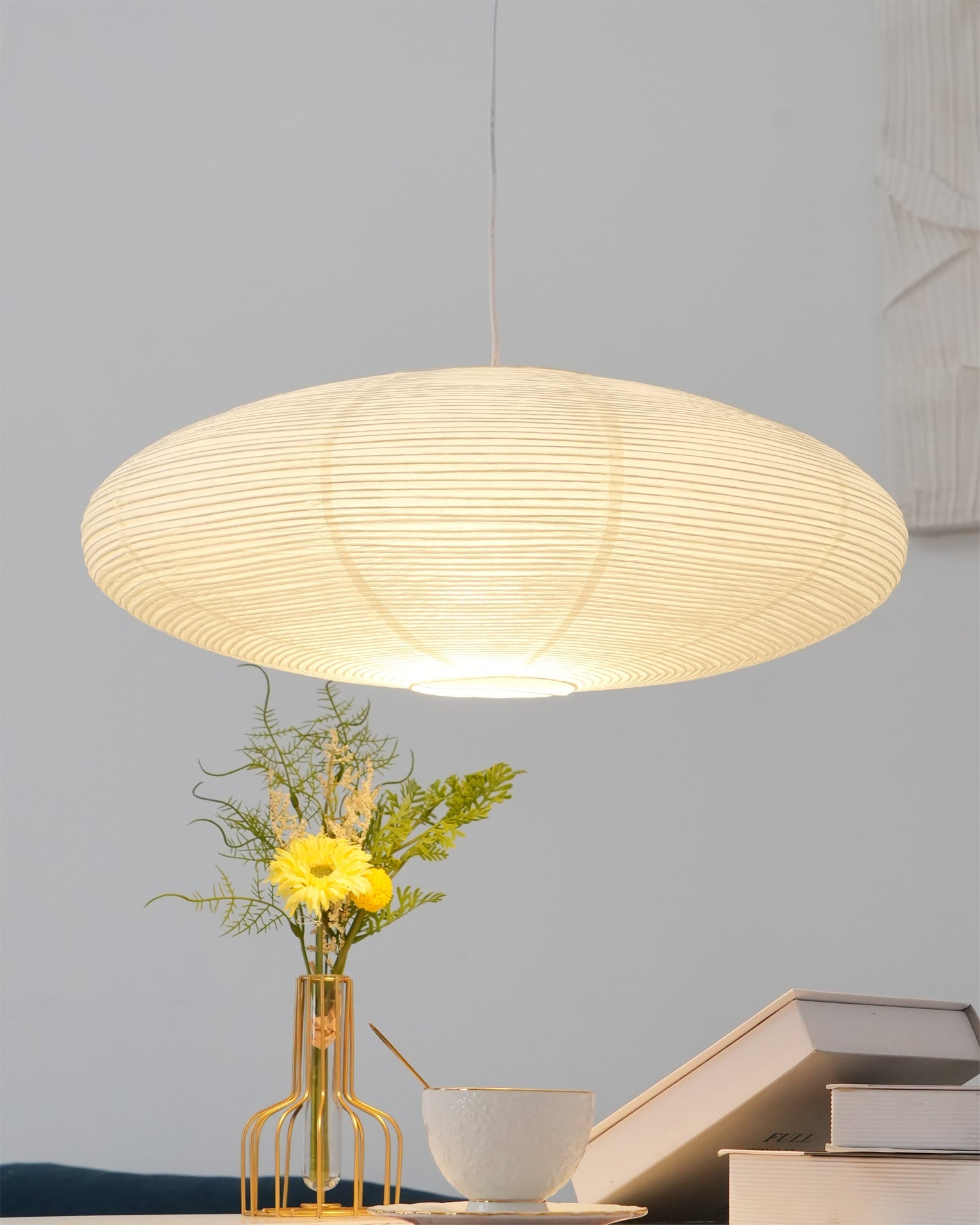 Mulberry Paper Plug-In Pendant Light