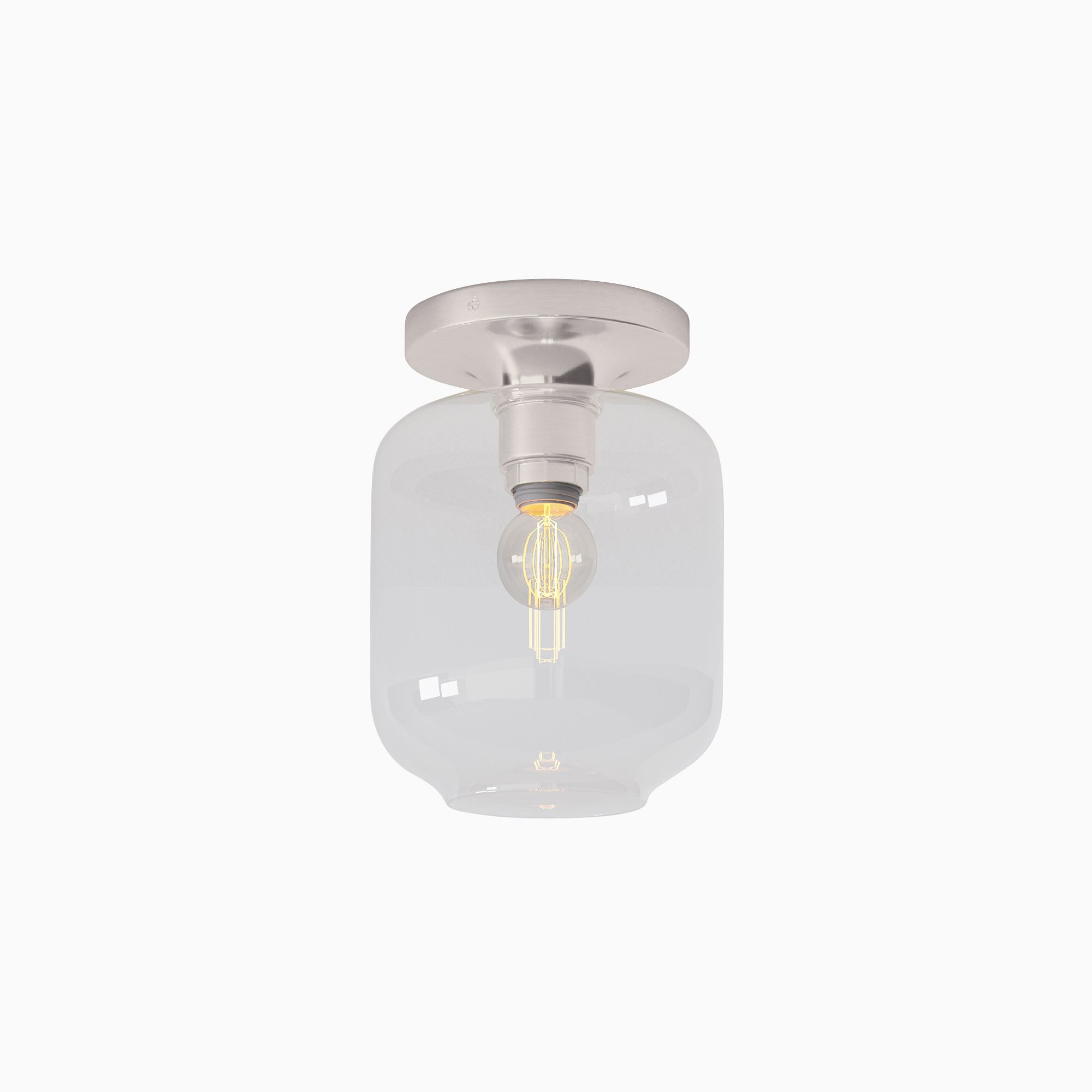 Lumivelle Sculptural Flush Mount Light – Modern Glass Ceiling Lamp