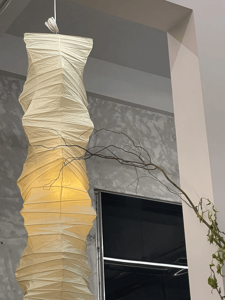 Washi-Papier-Pendelleuchte – runder Schirm für gemütliche, moderne Innenräume