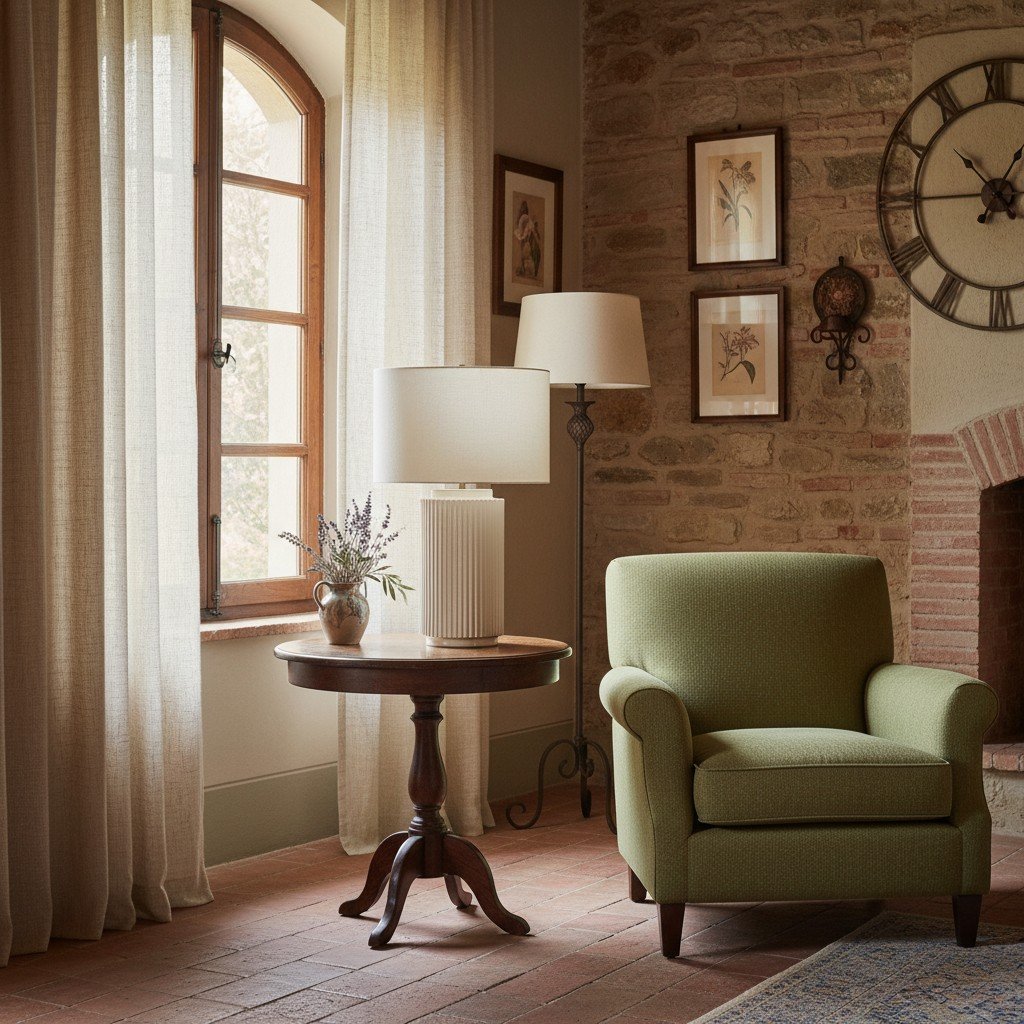 Ceruna Minimalist Ceramic Table Lamp - Ceramic base with a linen lampshade