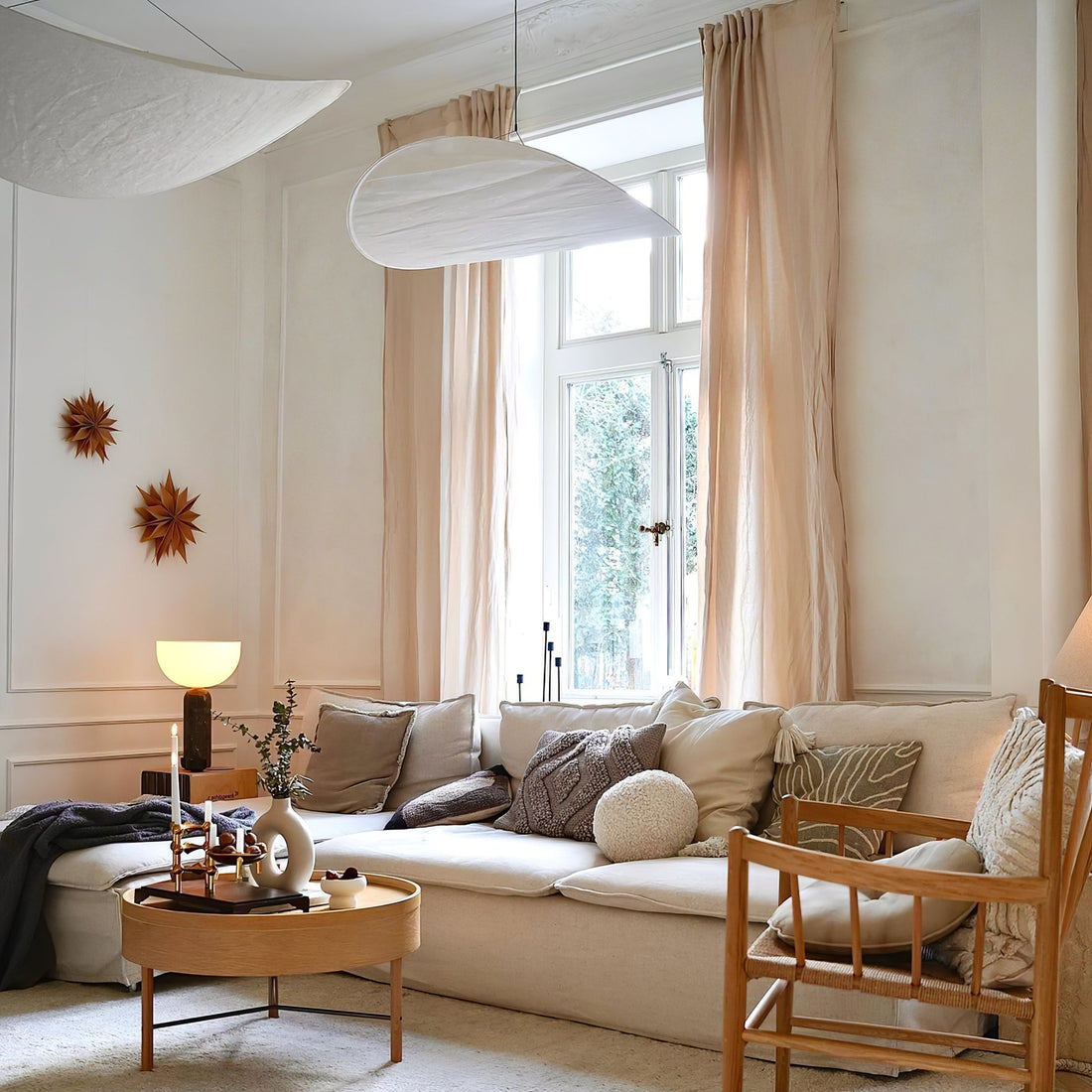 Cloudlike Mulberry Silk Plug-In Pendant Light