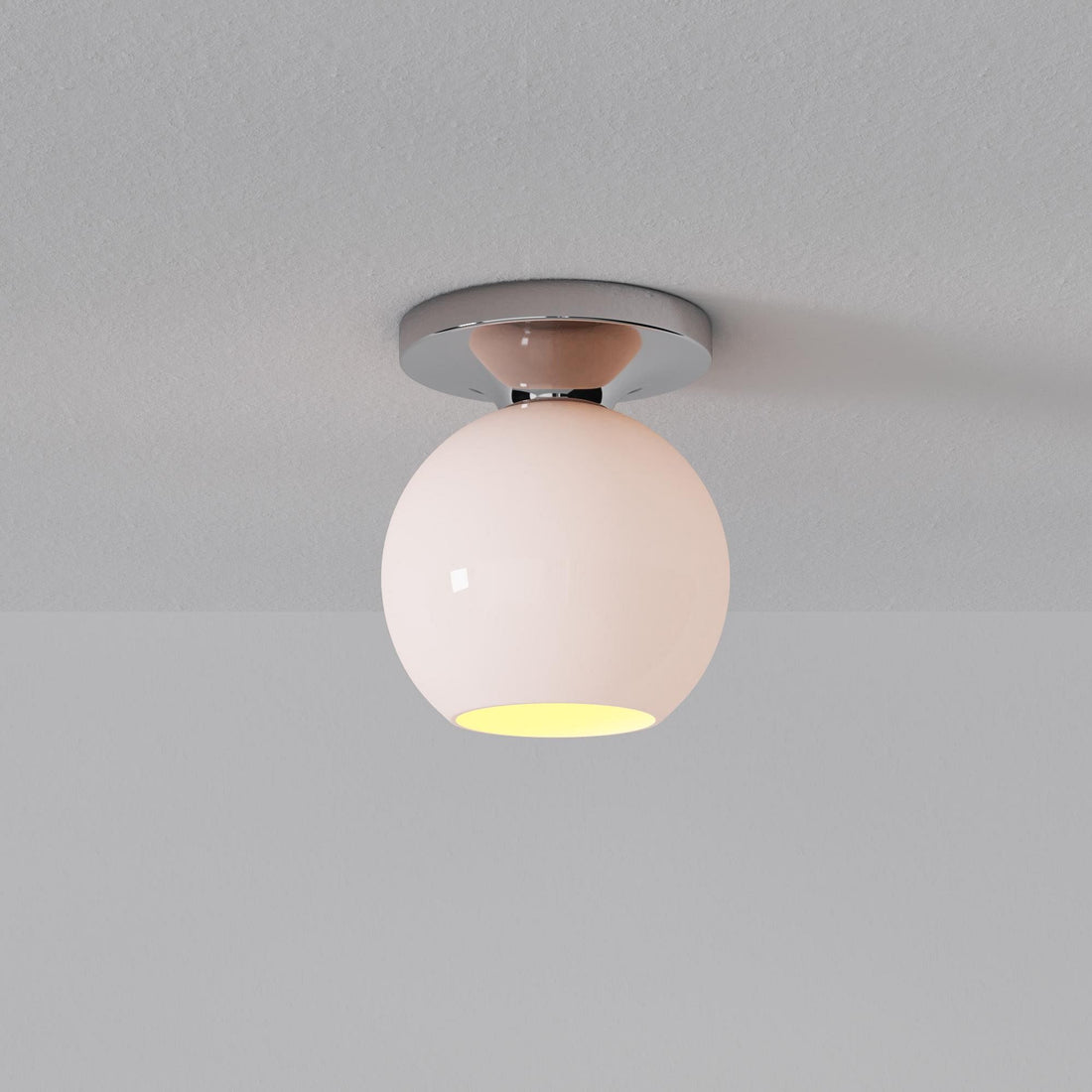 Selvion Modern Globe Ceiling Lamp - Damp-Rated Bathroom Lighting - Luxe Glass Shade