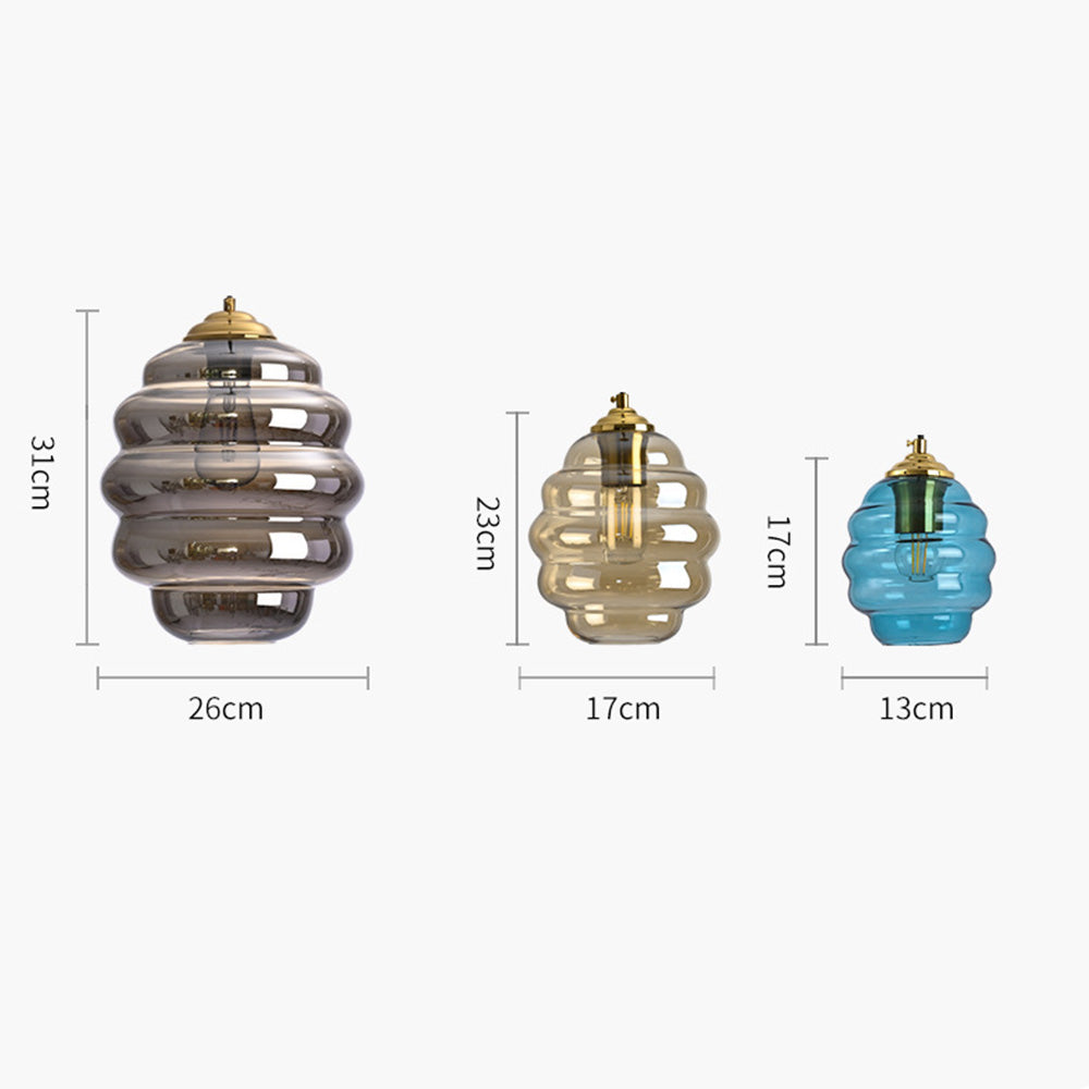 Glass Modern Pendant Lighting - Multi-layer Ring Fixture for Kitchen