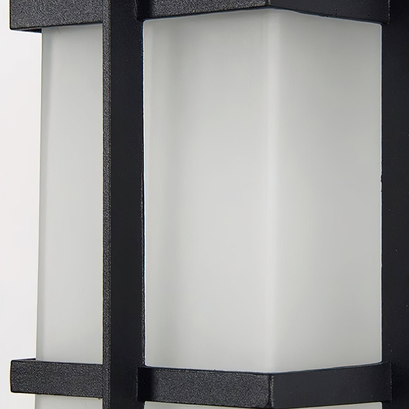 Lantern Wall Lamp - Frosted Outdoor Light for Porch & Patio