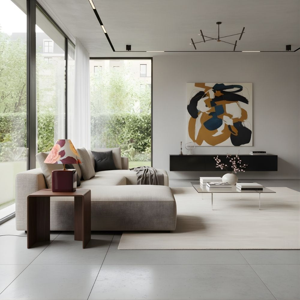 Aeva Ceramic Table Lamp - Modern Grace Design with Playful Polish
