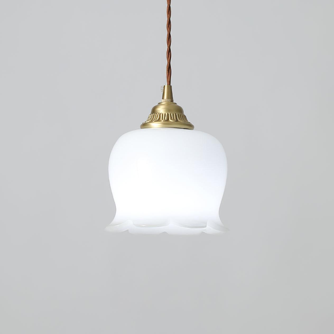 Brass Resin Petal Plug-In Pendant