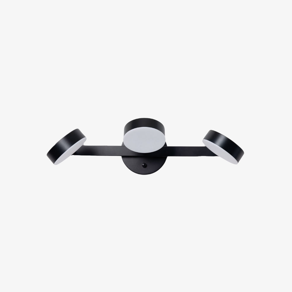 Gyralume Adjustable Three Heads Vanity Wall Lamp - Modern Round Design Metal Contemporary for Home Decor